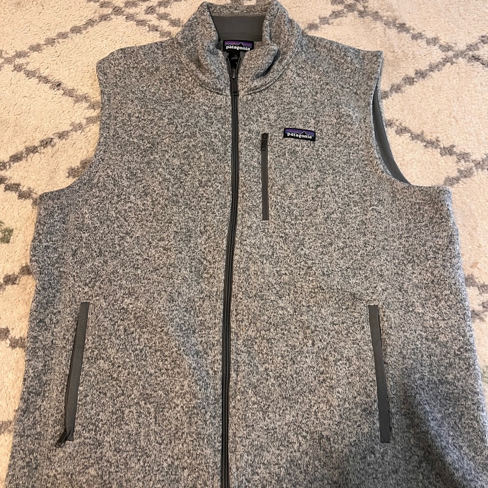 Patagonia Heather Gray Zip Vest